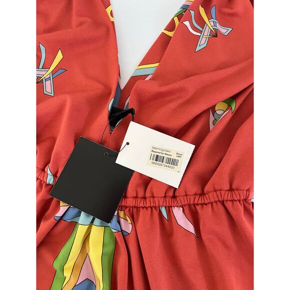 NWT CHEQUER Bloomingdales Multicolor Summertime Mini Dress Womens Size 6 - Picture 14 of 16